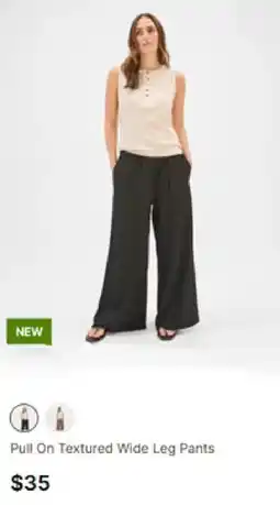 Target Pull On Textured Wide Leg Pants offer