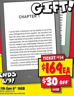 JB Hi-Fi kindle 11th Gen 6" 16GB offer