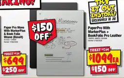 JB Hi-Fi PaperPro With MarkerPlus + BookFolio Pro Leather offer