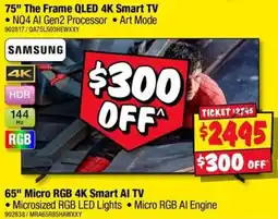 JB Hi-Fi Samsung 75" The Frame QLED 4K Smart TV offer