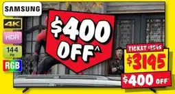 JB Hi-Fi Samsung TV offer