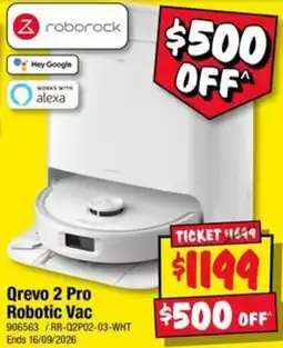 JB Hi-Fi Roborock Qrevo 2 Pro Robotic Vac offer