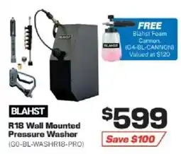 Repco Blahst R18 Wall Mounted Pressure Washer offer