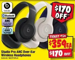 JB Hi-Fi beats Studio Pro ANC Over-Ear Wireless Headphones offer