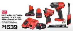Repco Milwaukee M12 FUEL & M18 FUEL 3 Piece Power Pack 3K3 offer