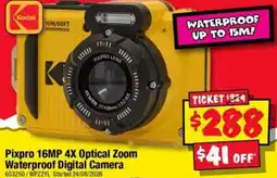 JB Hi-Fi Kodak Pixpro 16MP 4X Optical Zoom Waterproof Digital Camera offer