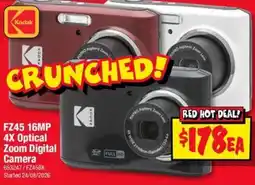 JB Hi-Fi Kodak FZ45 16MP 4X Optical Zoom Digital Camera offer