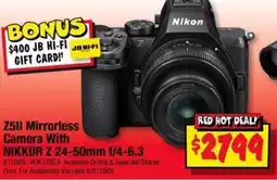 JB Hi-Fi Nikon Z5II Mirrorless Camera With NIKKOR Z 24-50mm f/4-6.3 offer