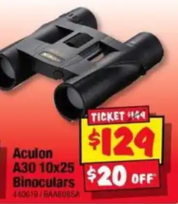 JB Hi-Fi Aculon A30 10x25 Binoculars offer