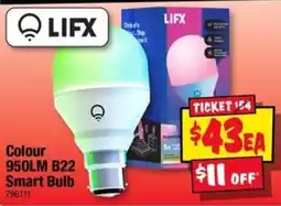 JB Hi-Fi LIFX Colour 950LM B22 Smart Bulb offer