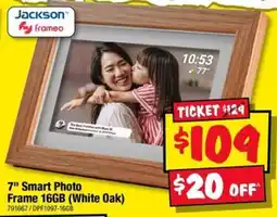 JB Hi-Fi Jackson Frameo 7" Smart Photo Frame 16GB (White Oak) offer