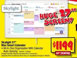 JB Hi-Fi Skylight 27" Max Smart Calendar offer