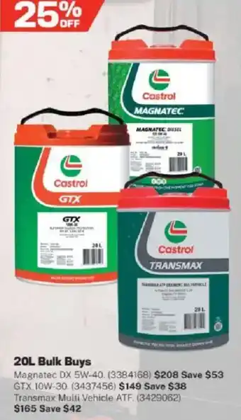 Repco Castrol 20L Bulk Buys offer