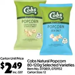 C-Store Distribution Cobs Natural Popcorn Selected Varieties offer