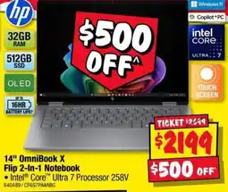 JB Hi-Fi hp 14" OmniBook X Flip 2-In-1 Notebook offer
