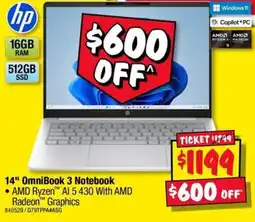 JB Hi-Fi 14" OmniBook 3 Notebook offer