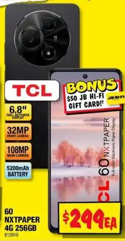 JB Hi-Fi TCL 60 NXTpaper offer