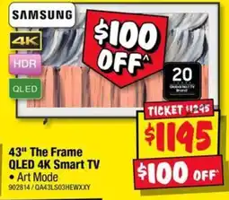 JB Hi-Fi Samsung 43" The Frame QLED 4K Smart TV offer