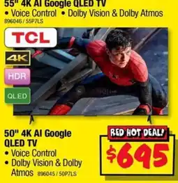 JB Hi-Fi 50" 4K AI Google QLED TV offer