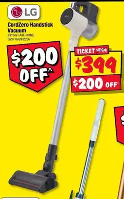 JB Hi-Fi LG CordZero Handstick Vacuum offer