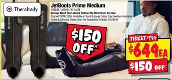 JetBoots Prime Medium Therabody