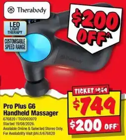 JB Hi-Fi Therabody Pro Plus G6 Handheld Massager offer