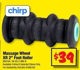 JB Hi-Fi chirp Massage Wheel XR 2" Foot Roller offer