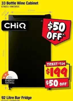 JB Hi-Fi ChiQ 33 Bottle Wine Cabinet offer