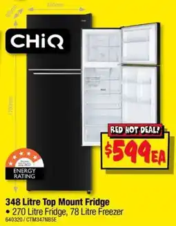 JB Hi-Fi CHiQ 348 Litre Top Mount Fridge offer