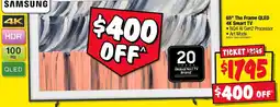 JB Hi-Fi Samsung 65" The Frame QLED 4K Smart TV offer