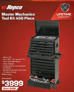 Repco Repco Master Mechanics Tool Kit 456 Piece offer