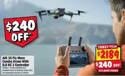 JB Hi-Fi Air 3S Fly More Combo Drone With DJI RC 2 Controller offer