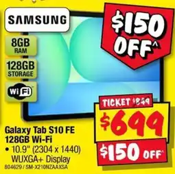 JB Hi-Fi Samsung Galaxy Tab S10 FE offer