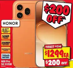 JB Hi-Fi Honor 600 Pro 5G 512GB offer