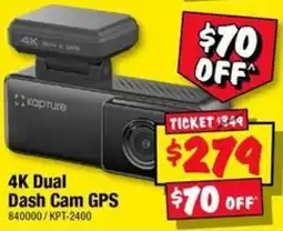 JB Hi-Fi Kapture 4K Dual Dash Cam GPS offer