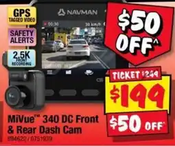JB Hi-Fi MiVue 340 DC Front & Rear Dash Cam offer