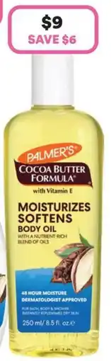 Priceline Palmer's cocoa butter formula Body Oil offer