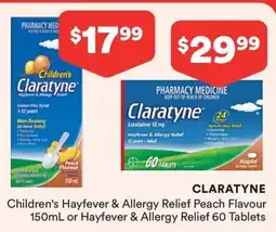 Priceline Claratyne Children's Hayfever & Allergy Relief Peach Flavour offer