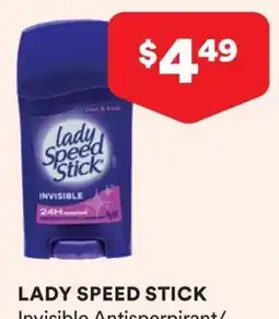 Priceline Lady Speed Stick Invisible Antiperspirant offer