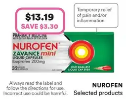 Priceline Nurofen Zavance mini Liquid Capsules offer