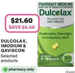 Priceline Dulcolax, imodium & gaviscon offer