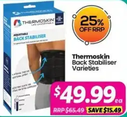 Your Discount Chemist Thermoskin Back Stabiliser Varieties offer