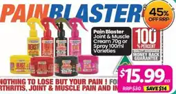 Your Discount Chemist Pain Blaster Joint & Muscle Cream Varieties offer