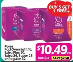 Your Discount Chemist Poise Pad Overnight offer