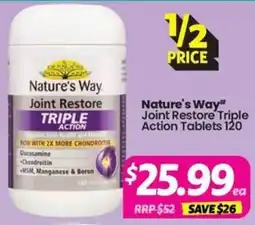Your Discount Chemist Nature's Way Joint Restore Triple Action Tablets offer