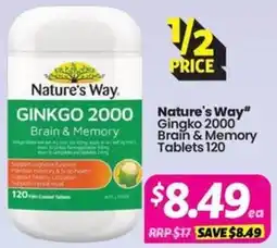 Your Discount Chemist Nature's Way Ginkgo 2000 Brain & Memory offer