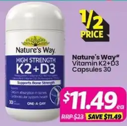 Your Discount Chemist Nature's Way High Strength K2+D3 Capsules offer