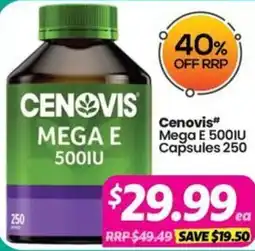 Your Discount Chemist Cenovis Mega E 500IU Capsules offer