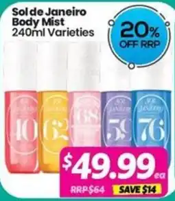 Your Discount Chemist Sol de Janeiro Body Mist Varieties offer
