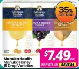 Your Discount Chemist Manuka Health Manuka Honey 15 Drop Varieties offer